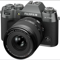 Fujifilm X-T50 Mirrorless Digital Camera XF16-50mmF2.8-4.8 R LM WR Lens Kit - Charcoal Silver