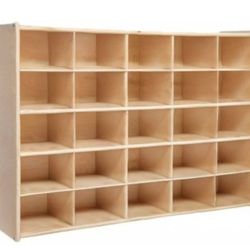 NEW! 25- Compartment Birch Cubby/Storage Cabinet (2 available)