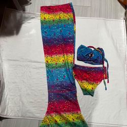 Girls Swimsuit Mermaid Tails for Swimming Princess Bikini Bathing Suit Set Costume