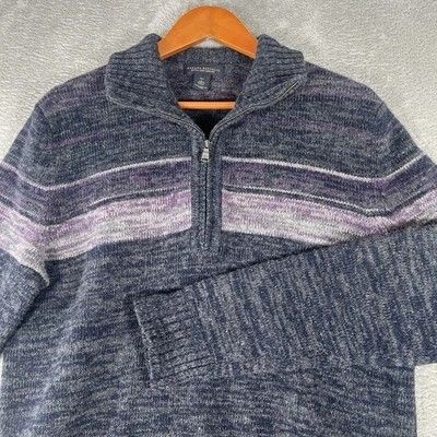 Banana Republic Extra Fine Merino Wool men's sweater top Pullover half zip up XL extra Large shirt