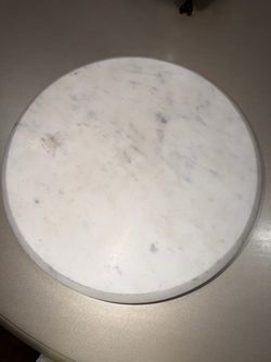 Marble 14 Inch Rotating Serving Tray Dining Table Centerpiece,