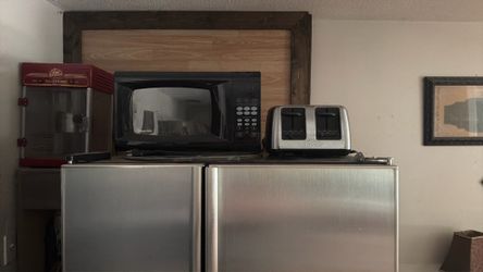 Microwave and toaster