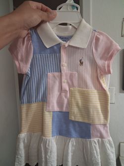 Size 6 month  dress / shirt.  Ralph Lauren polo