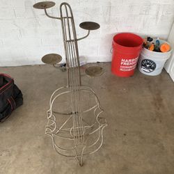 Cello Metal candle holder