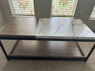 Coffee table with trays
