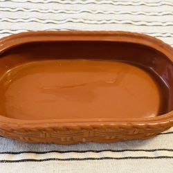 Vintage Boston Warehouse Trading Terra Cotta Clay Baker