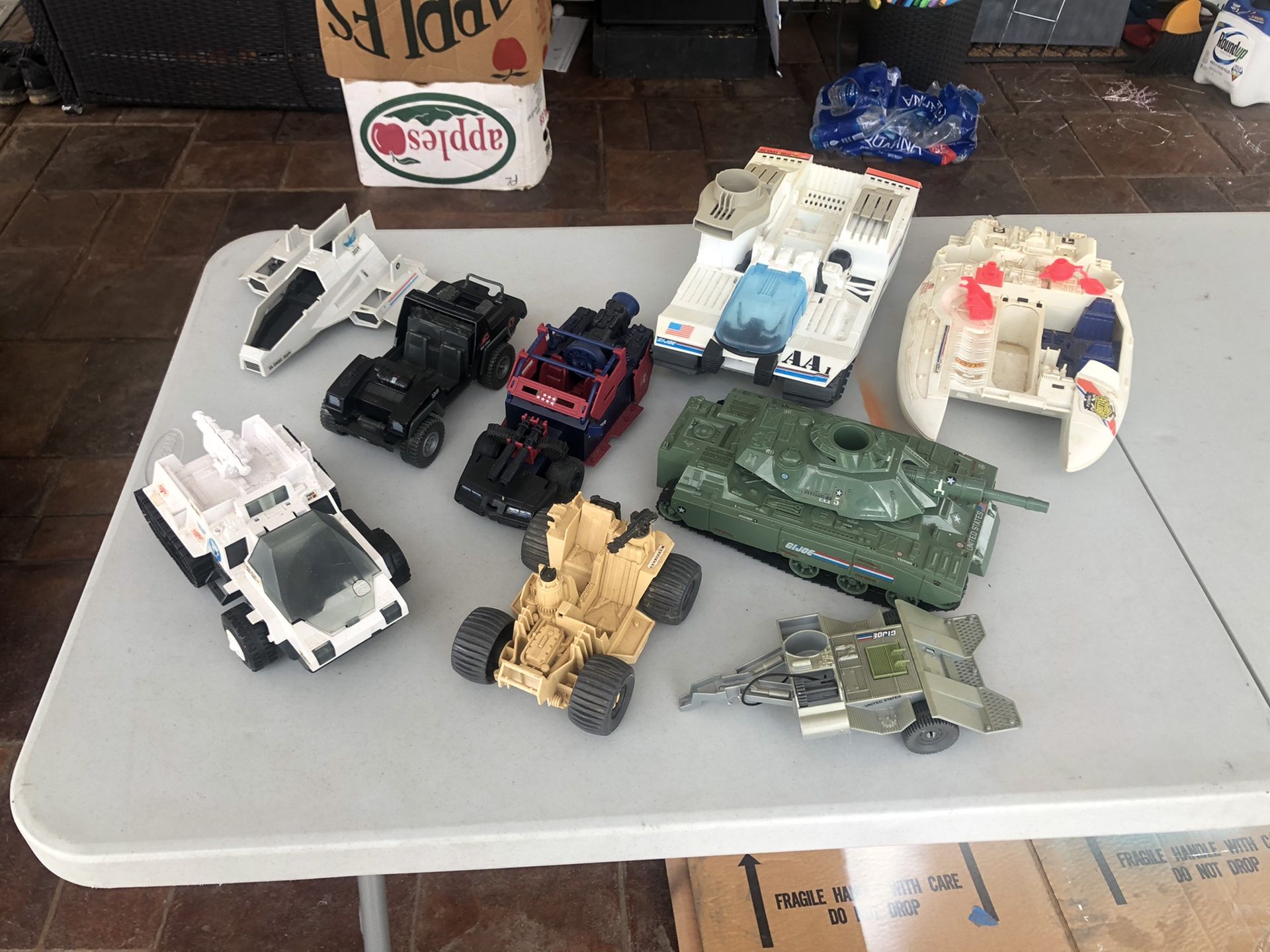 Vintage GI Joe vehicle parts lot