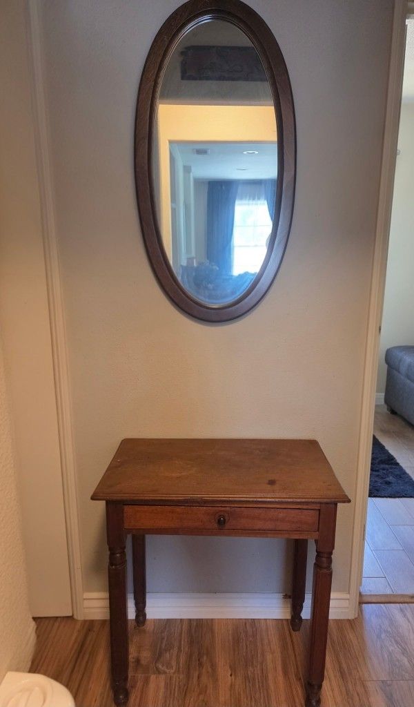 Vintage Hallway Desk Mirror Vanity