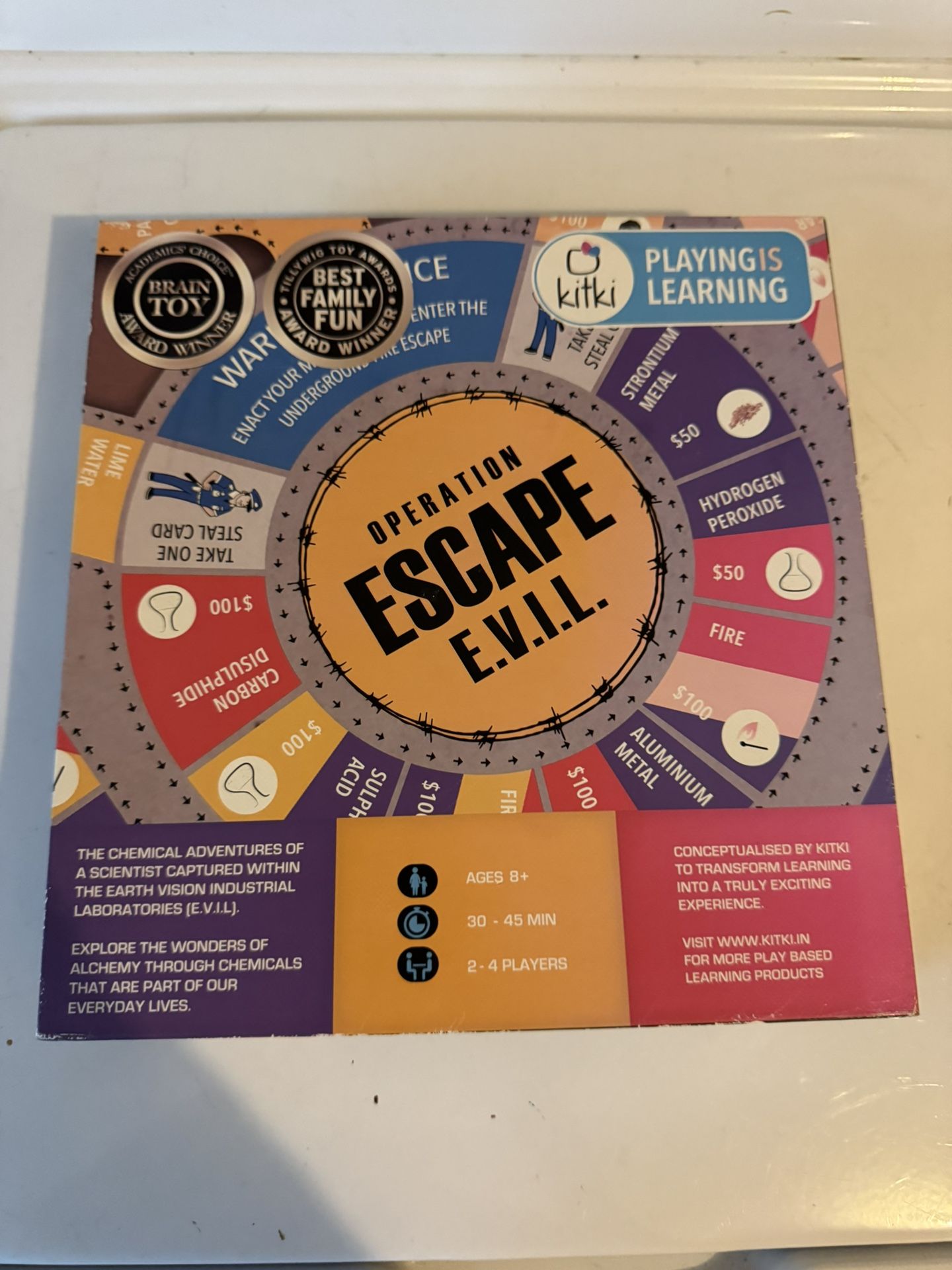 NEW Operation Escape EVIL Kitki Learning Board Game Magical World of Chemistry