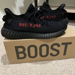 YEEZY Black Red 13.5