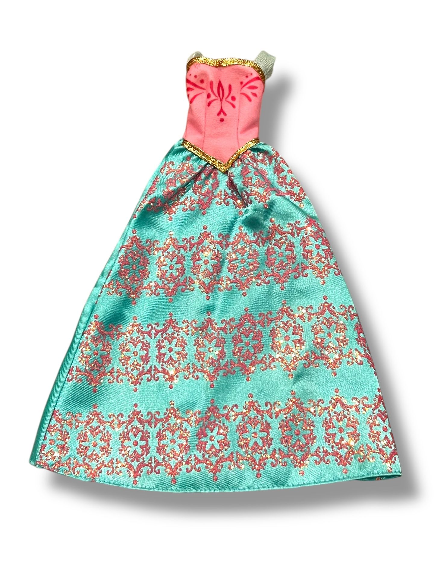 Disney Frozen Royal Sisters Anna Sparkly Pink Blue Dress Replacement Doll Size