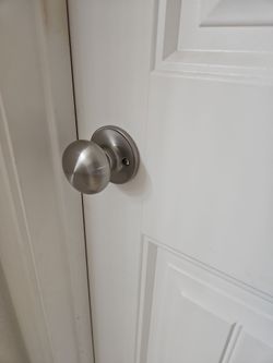 Closet and bathroom door knobs