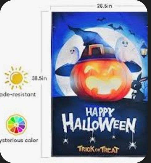 Flashing Halloween Garden Flag