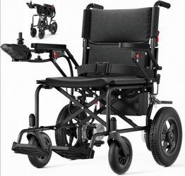Foldable Electric Wheelchair For Adults By Fritton, Max Support 330 Pounds, 15 Mile Range