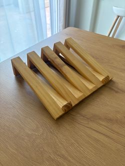 Wooden laptop stand