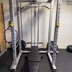 🔥 Home Gym Setup – Power Cage + Weights + Bar + Bench