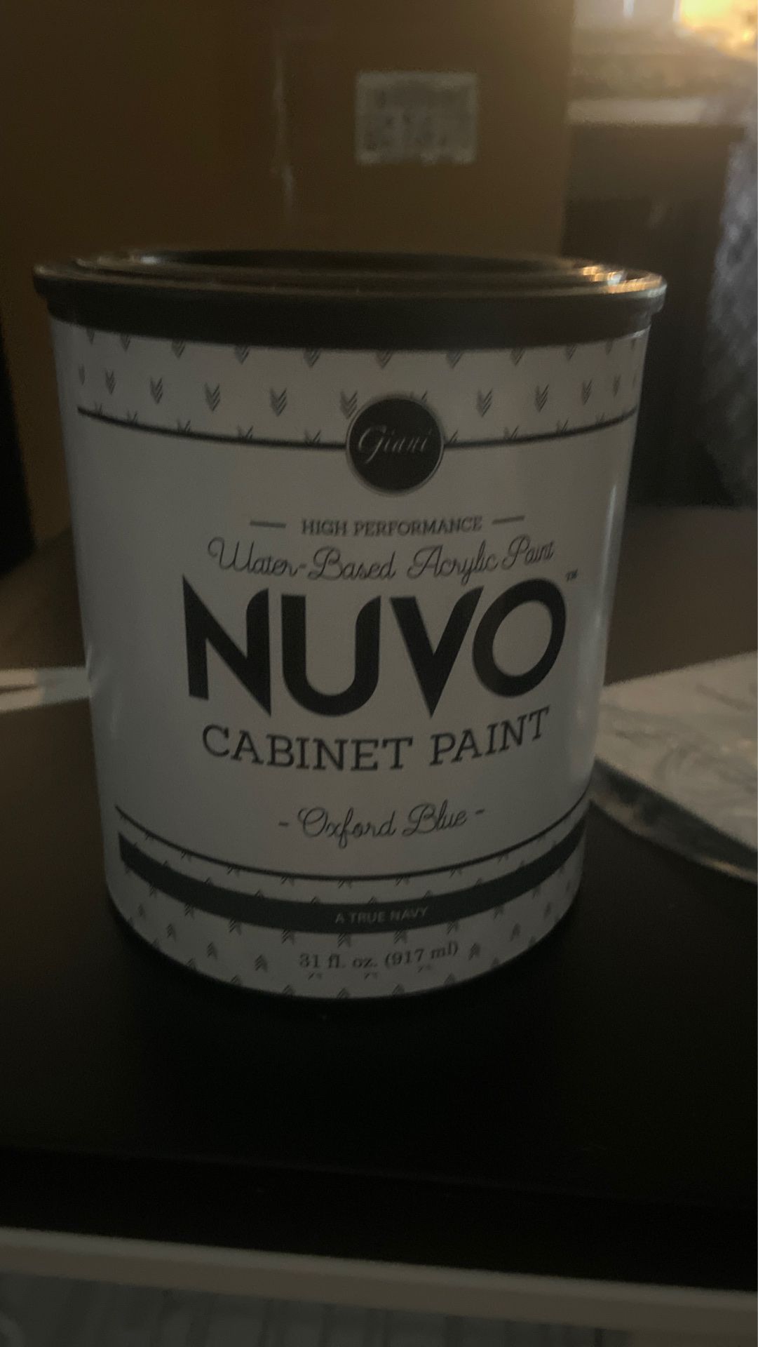 New, unopened cabinet paint - navy blue