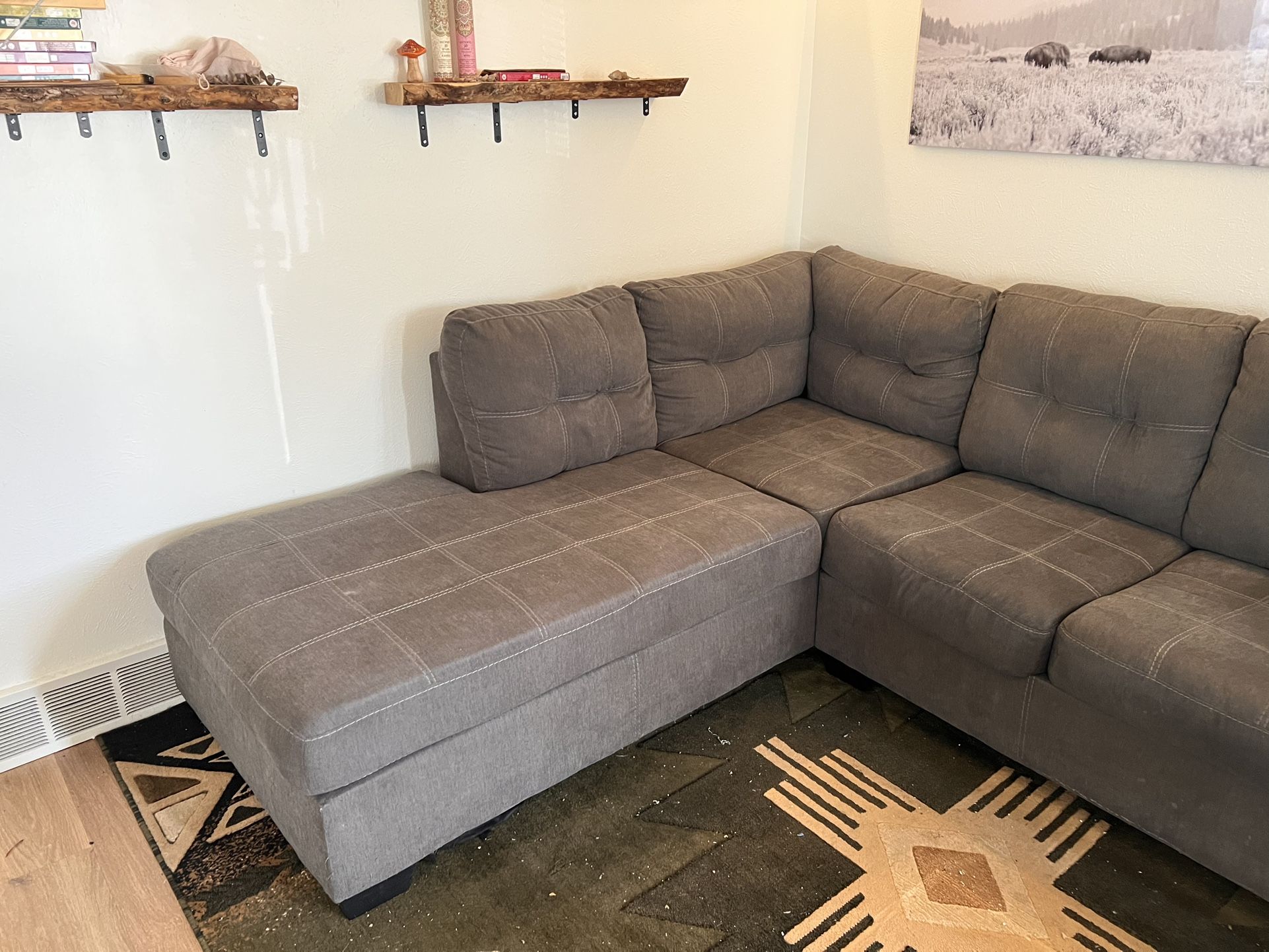 Sectional Couch With Queen/full Pull Out