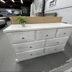 Rustic Grey Solid Wood Dresser