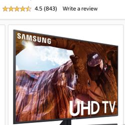 Samsung 65” Class UN65NU740D 4k UHD HDR 120Hz Crystal Smart hdtv. With Rolling Stand. Year 20/20