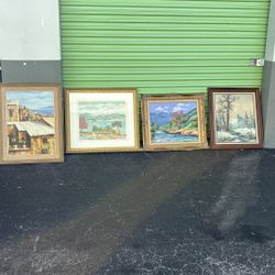 Four Paintings .cuatro Pinturas . Ask For Price 