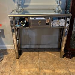 Mirrored Vanity / Accent Table – 36x16x32.5