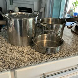 Stock Pot With Two Drainers , With Lid , 10 Qt