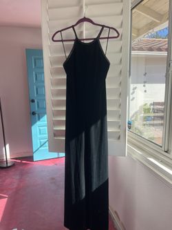 Velvet dark green sleeveless evening dress – size 8