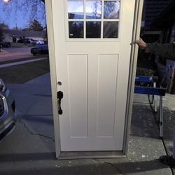 36x80 Front Door , Framed , Ritgh Swing Ready To Install