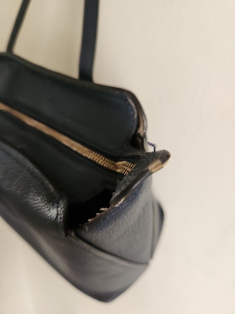 Kate Spade Margaux Parisian Navy Leather Large Tote With Bag Charm