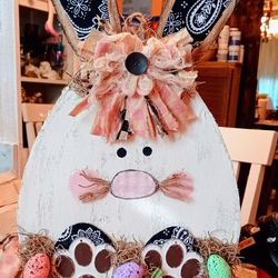 Cute Eastet Bunny Sign,  Almost 20" Inches Tall