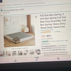 Full Size Metal Box Spring With Cover
