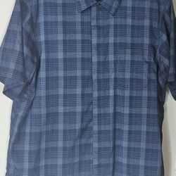 LARGE MENS GEORGE BLUE DRESS SHIRT 