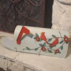 Mailbox With Red Cardinals 
