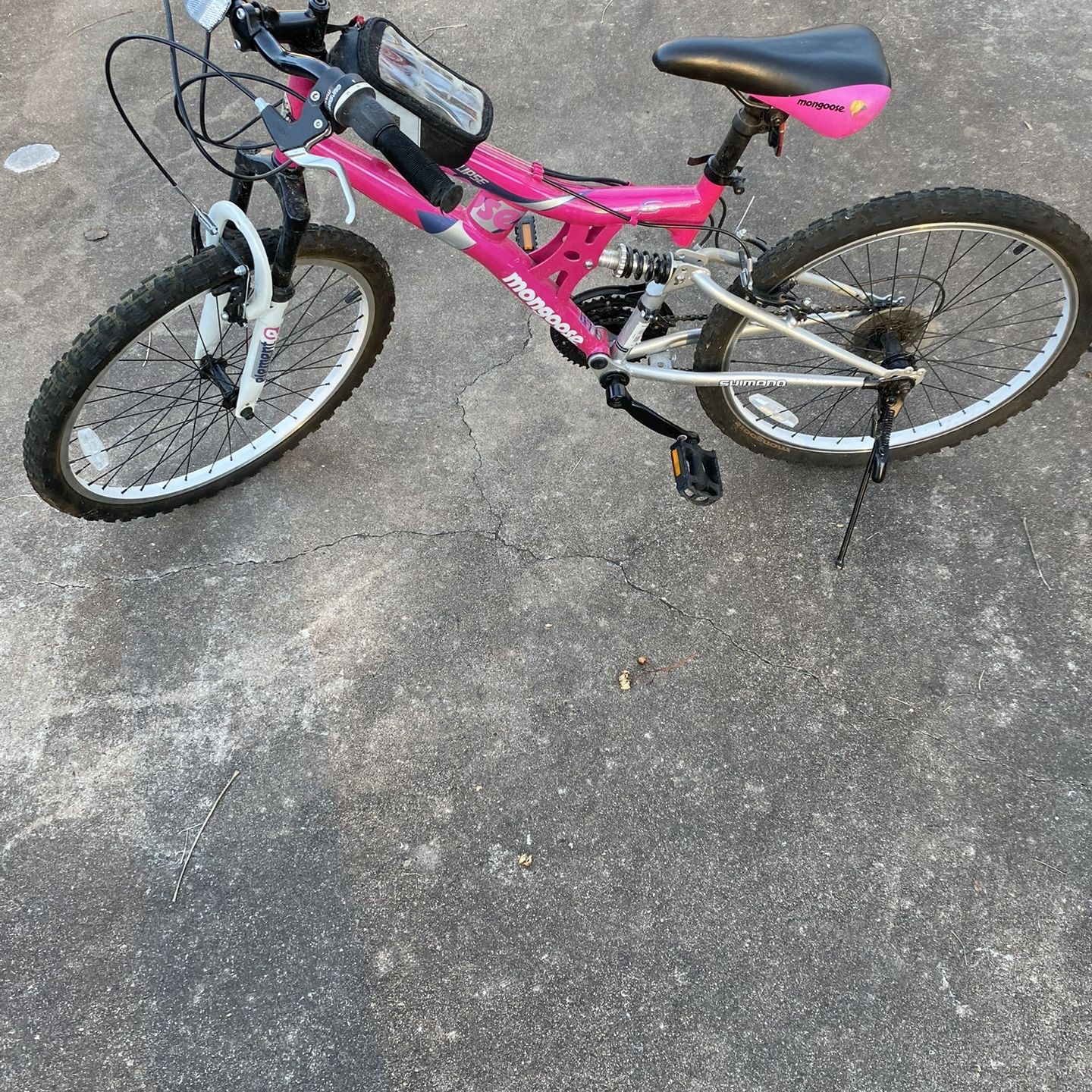 Mongoose Exlipse Full Dual Suspension Mountain Bike for Kids Featuring 15 Inch Small Steel Frame and 21 Speed Shimano Drivetrain with 24 Inch Wheels for Sale in Austin TX OfferUp