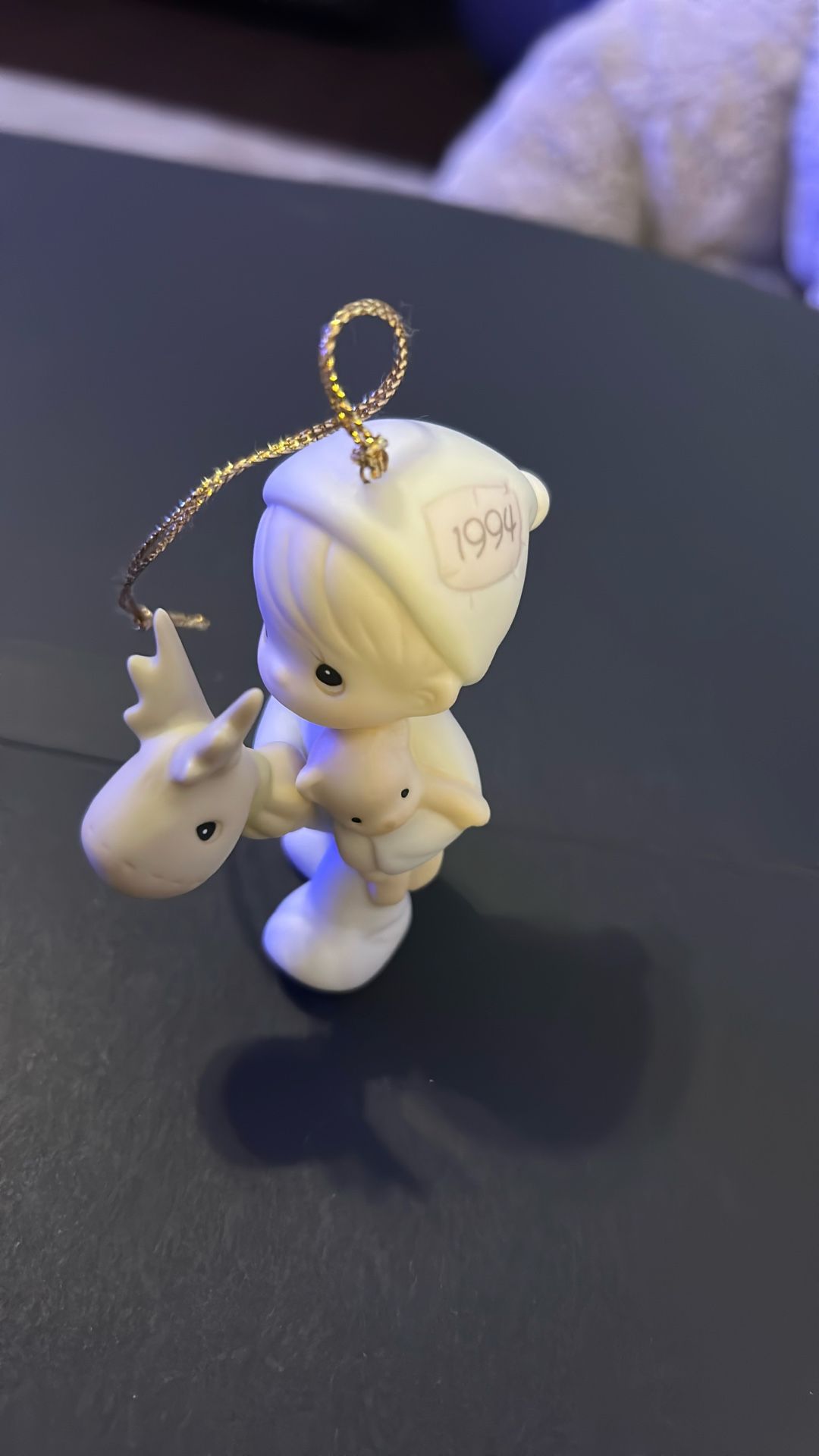 #51 Precious Moments Ornament Boy With Reindeer 
