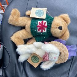 Vintage Investment Collectibles- Teddy Bear And Bunny 