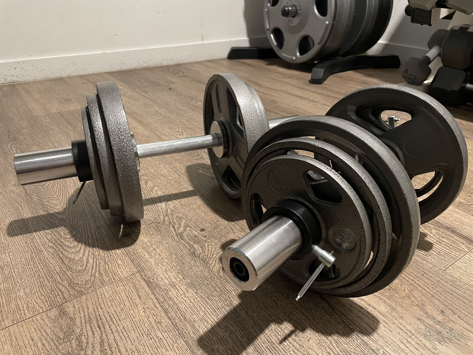 Beautiful Olympic Dumbbells [only Set I Have] 45 lbs On Each Hand (90 lbs Total)