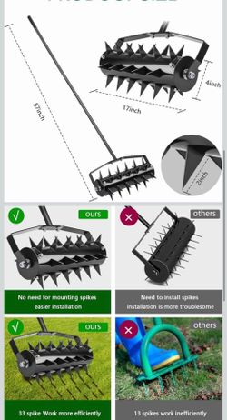 New Monica Lawn Aerator Black
