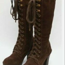 Juicy Coulture Brown tie up boots