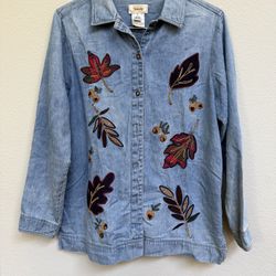 Fall Themed Jean Jacket