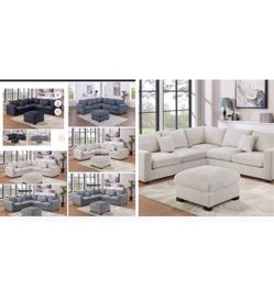 Sectional with ottoman set