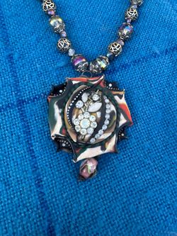 Signed Anne Christensen Studio Art Necklace - Pearl Strand