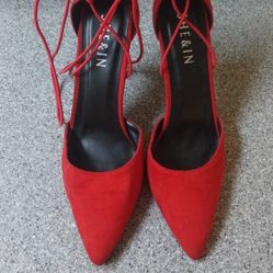 Size 9 Red Suade Heels