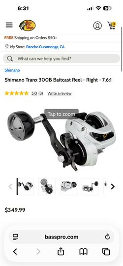 Tranx 300B left hand with phenix M1 inshore rod