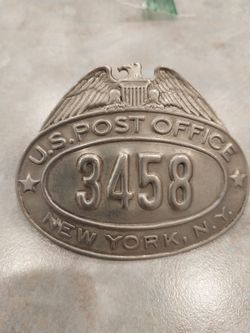 Vintage USPS Badge NY Collectible