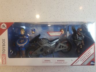 Marvel Toybox Captain America Motorcycle Set