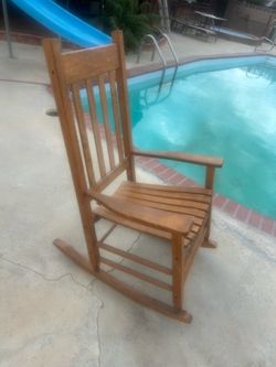 Wooden rocking chair
