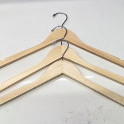 New Wooden Clothes Hangers - 30 pcs available