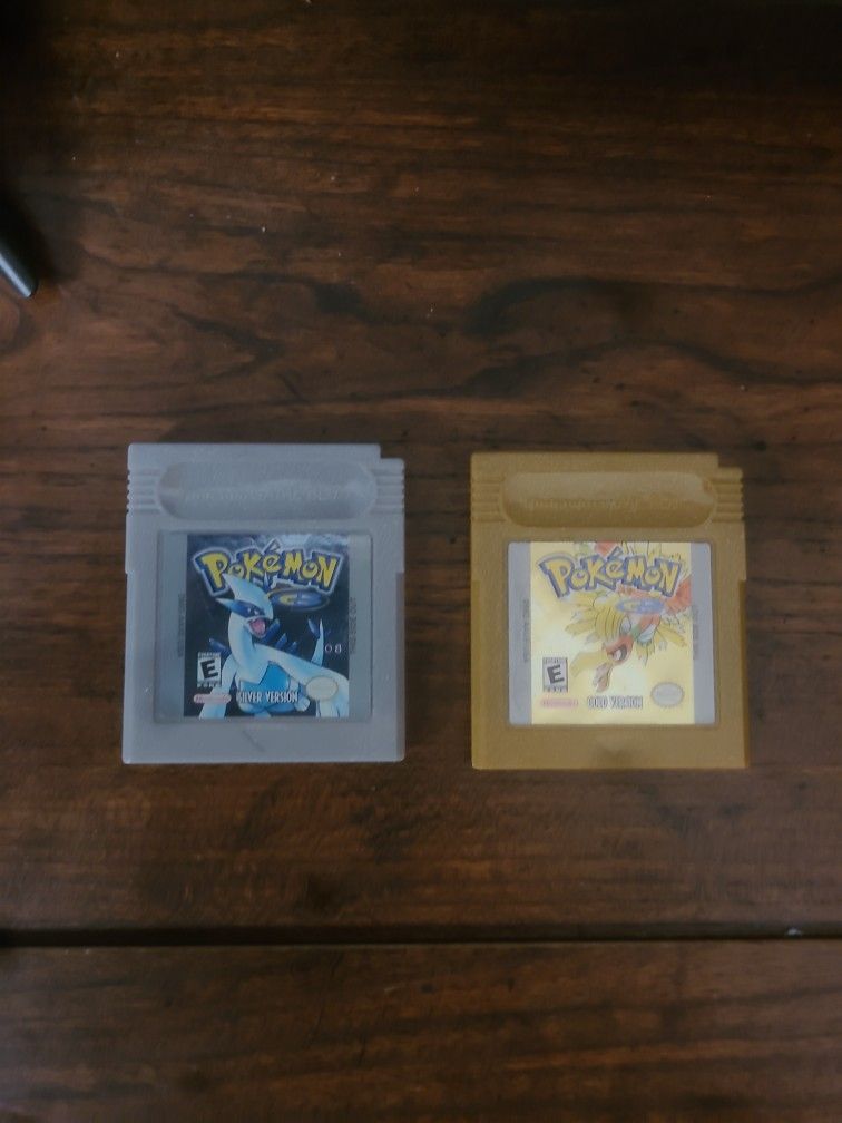 Authentic Pokemon Silver&Gold for Nintendo Gameboy Color